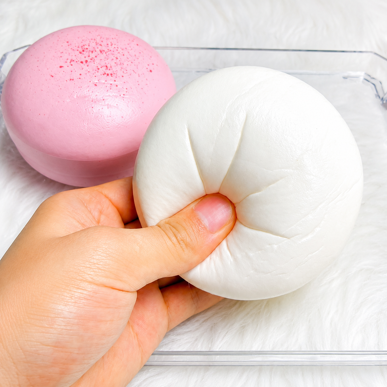 Yogurt Bun Squishy & Sakura Bun Squishy