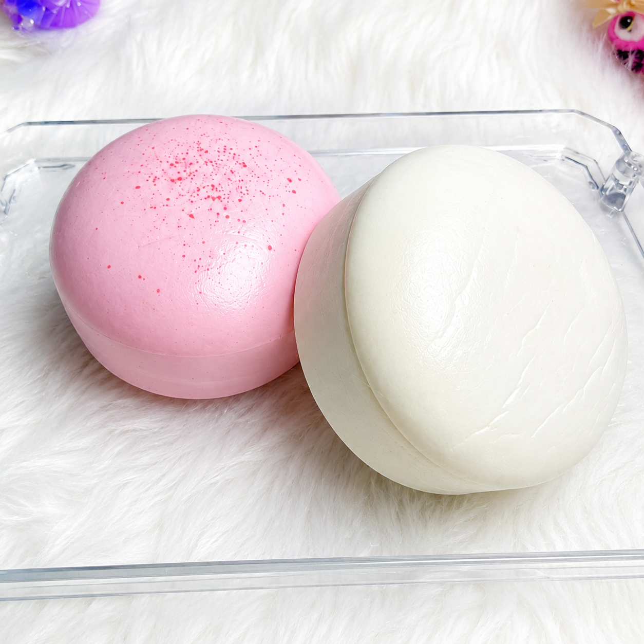 Yogurt Bun Squishy & Sakura Bun Squishy